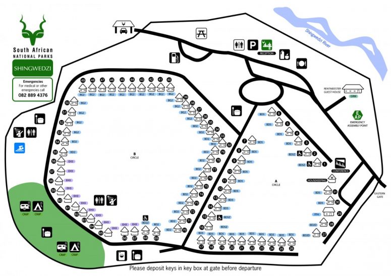 Plan du Shingwedzi Restcamp