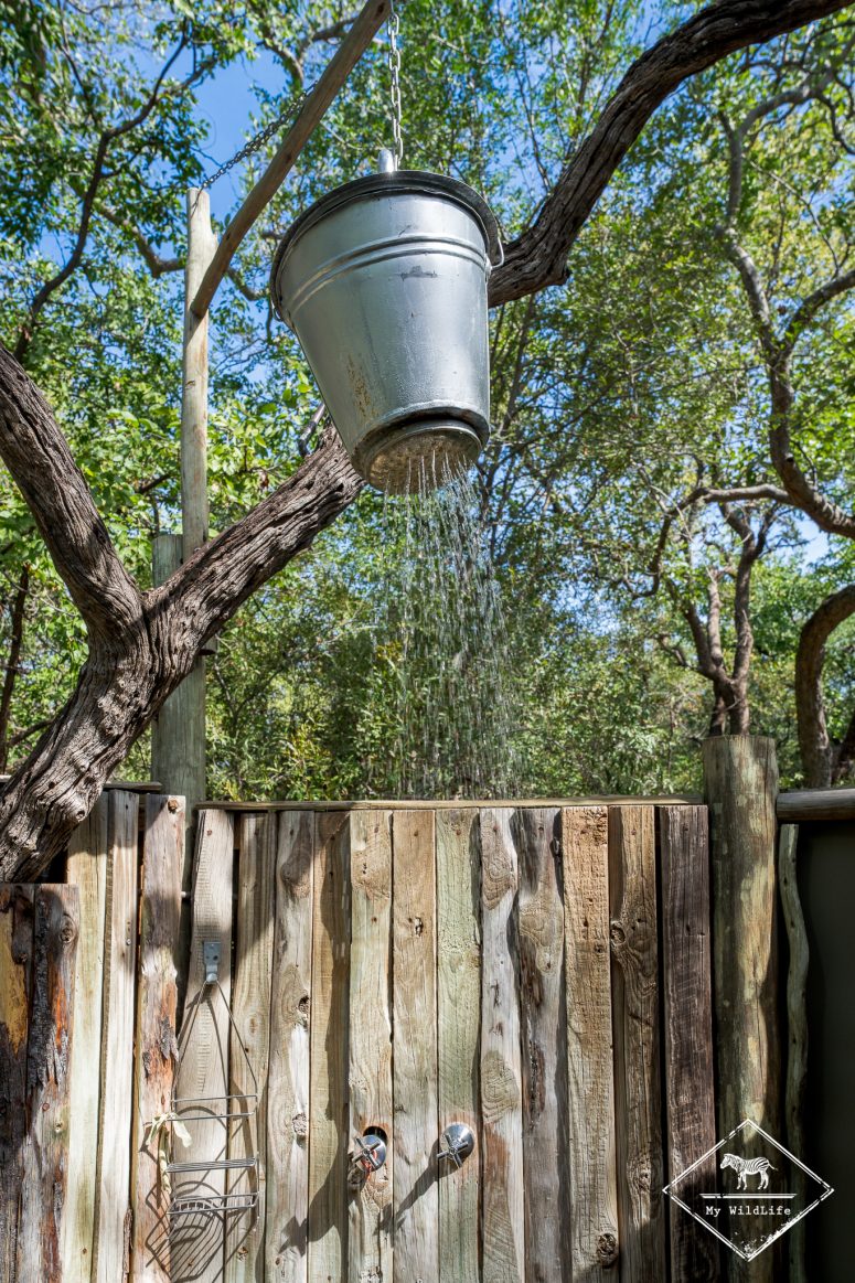 Douche extérieure, Mashatu Tent Camp