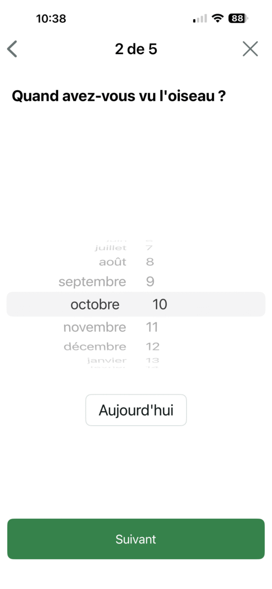 Identifier les oiseaux par critère étape 2