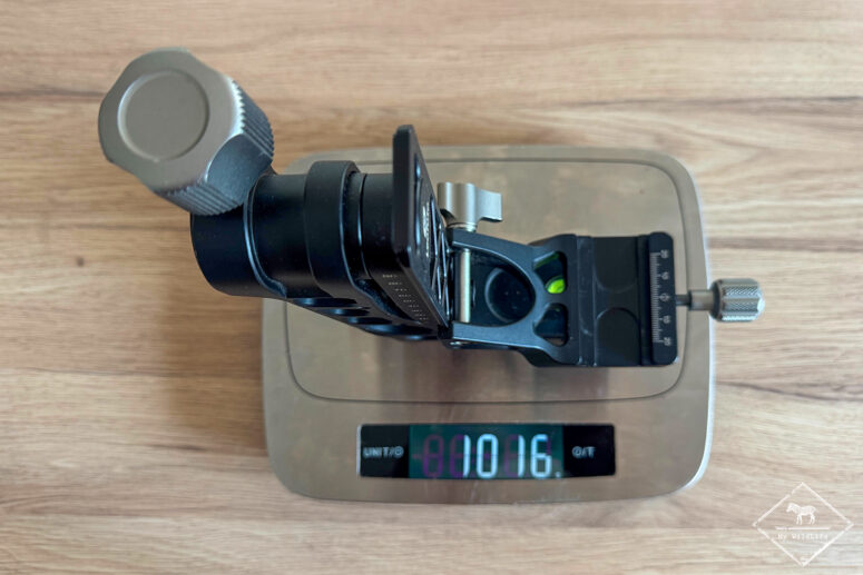 Leofoto PG-1 : 1016 g sur la balance